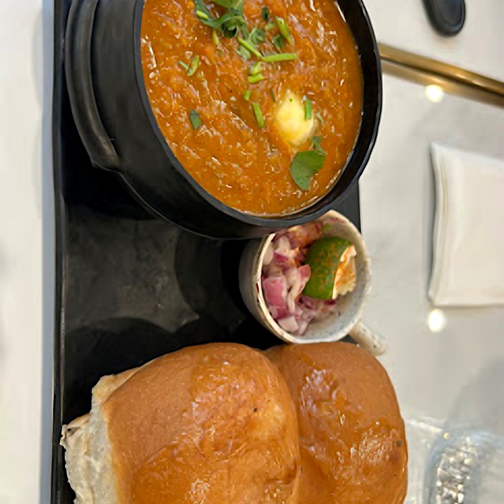 Bhaji pav as it leaves the kitchen