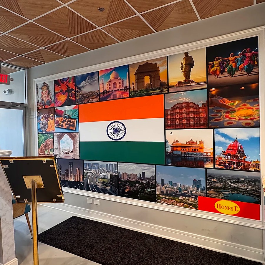 The India wall by the entrance