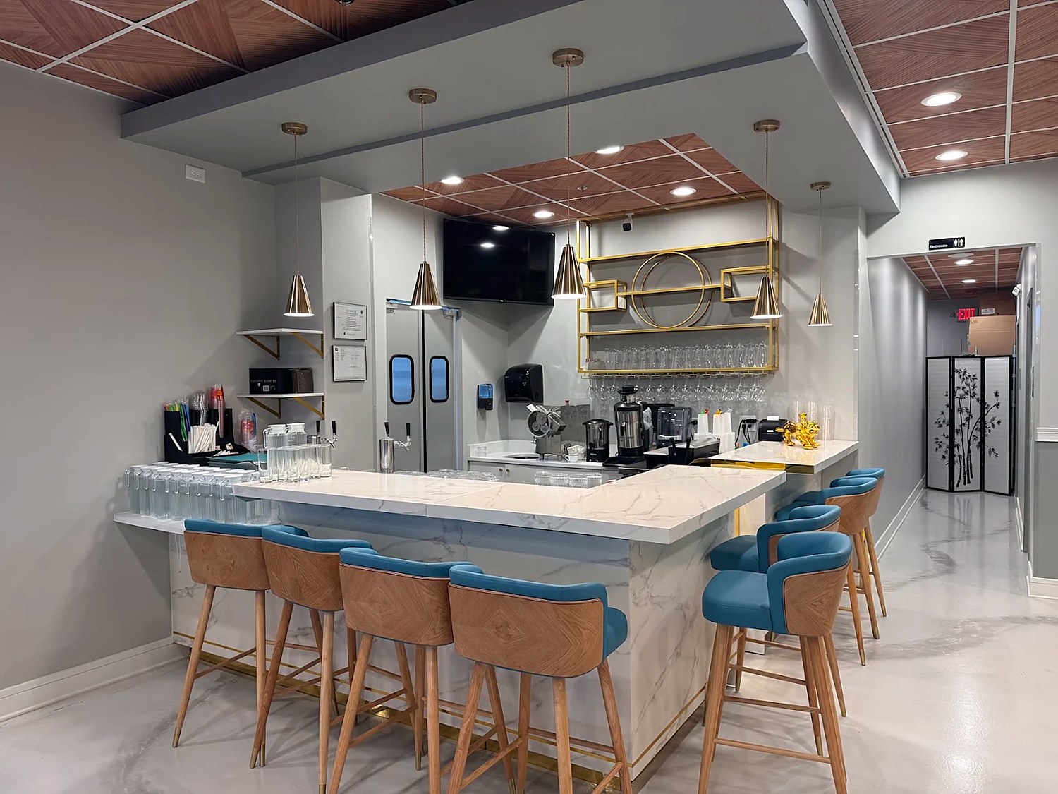 The marble counter at Honest Orland Park
