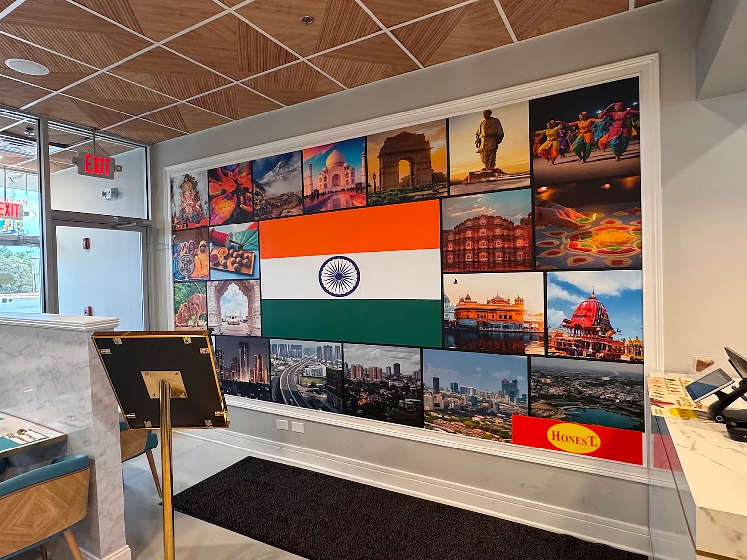 The India wall by the entrance